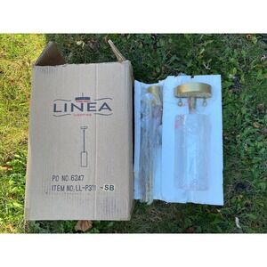 Linea Lighting Hanging Pendant Gold Clear Glass LL-P311 SB